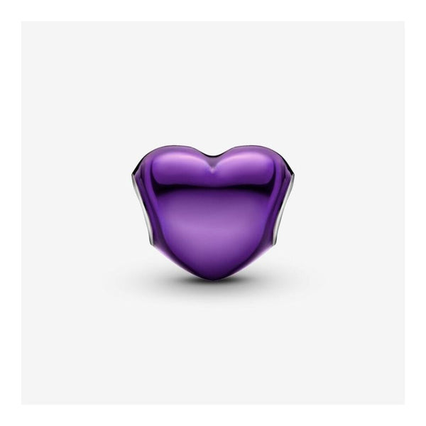 Charm Violettes Metallic-Herz Sterling-Silber