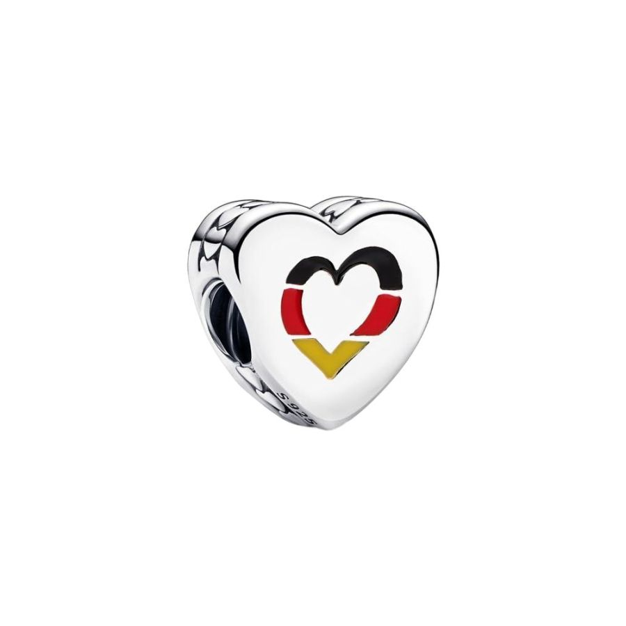 Charm Deutsche Flagge Sterling-Silber