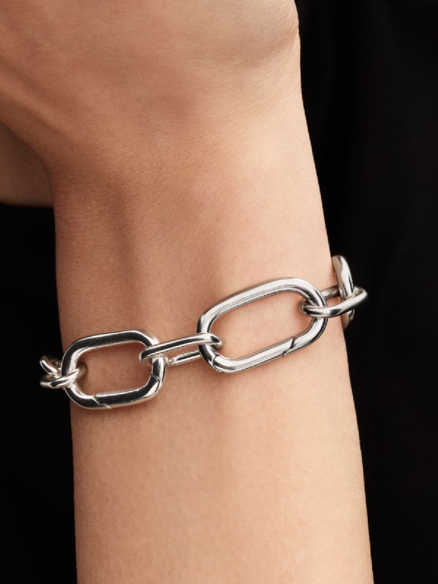 Auffälliges Gliederketten-Armband Sterling-Silber Zweitbild