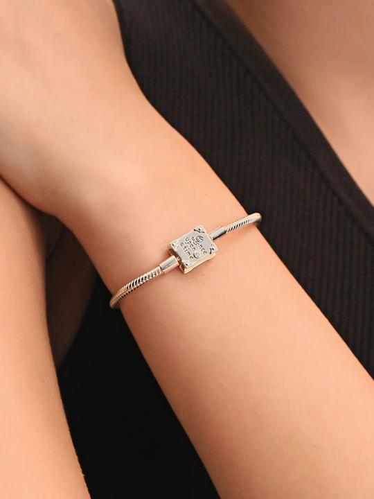 Prinzessinnen Geschichtenbuch Schlangen-Gliederarmband mit im Labor gezüchtetem Diamanten