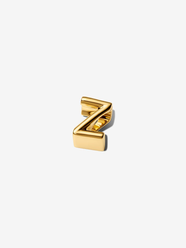 Buchstabe Z Alphabet-Mini-Charm 14 Karat Vergoldung