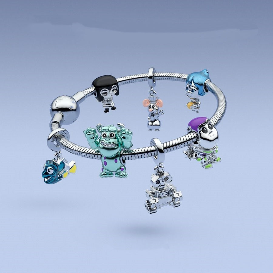 Charm Pixar Sulley Sterling-Silber