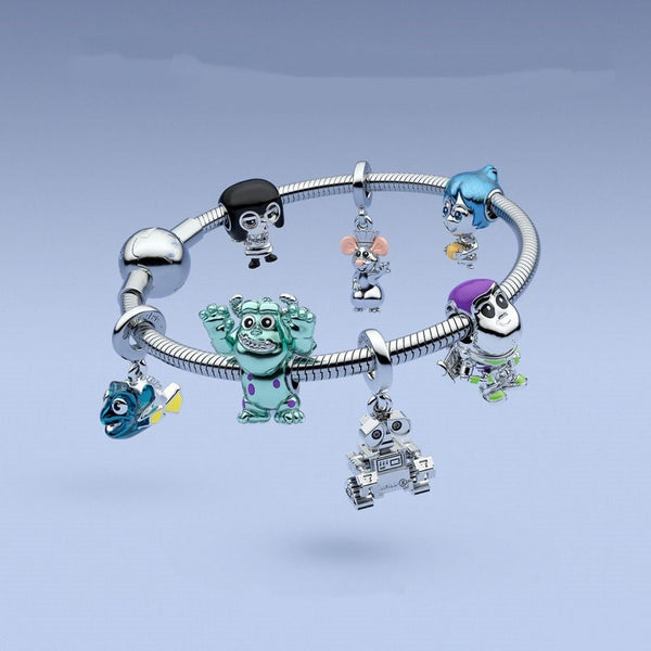 Charm Pixar Sulley Sterling-Silber