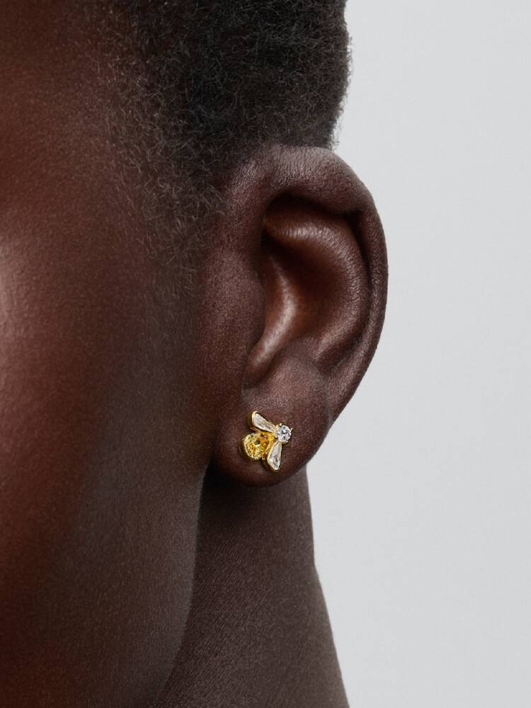 Honigbiene Ohrstecker 14 Karat Vergoldung Zweitbild