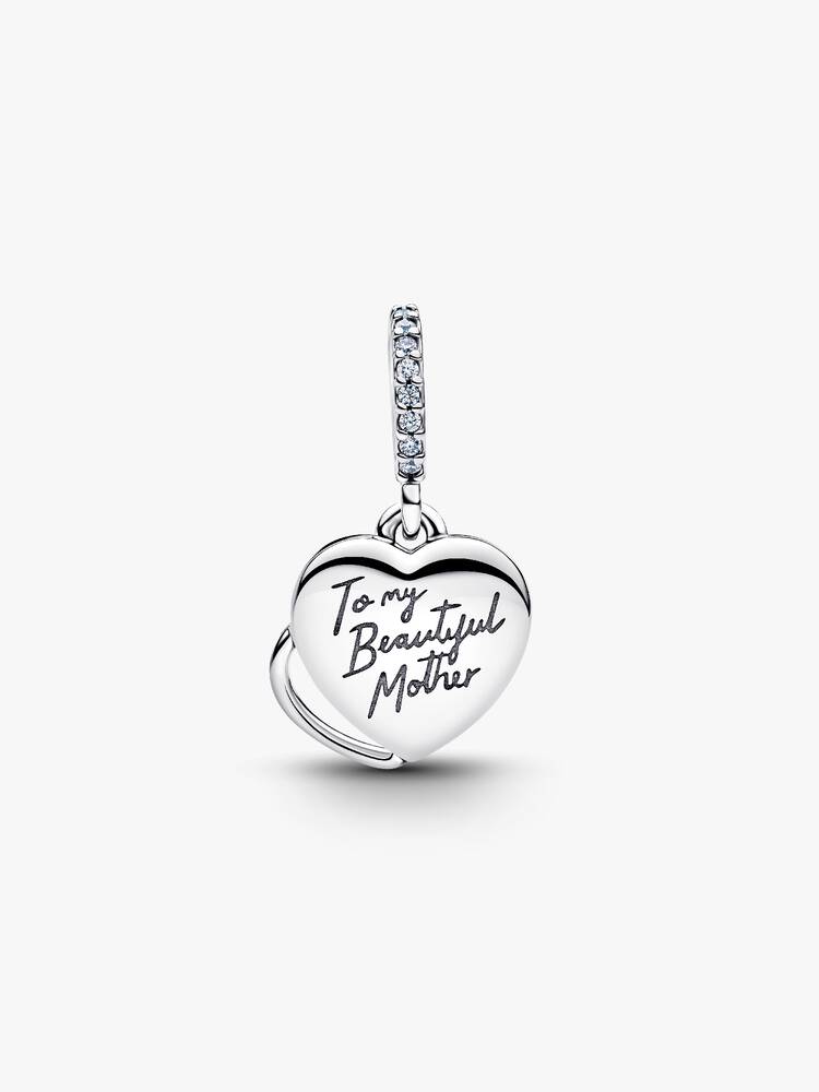 Beautiful Mother Doppelter Charm-Anhänger Sterling-Silber