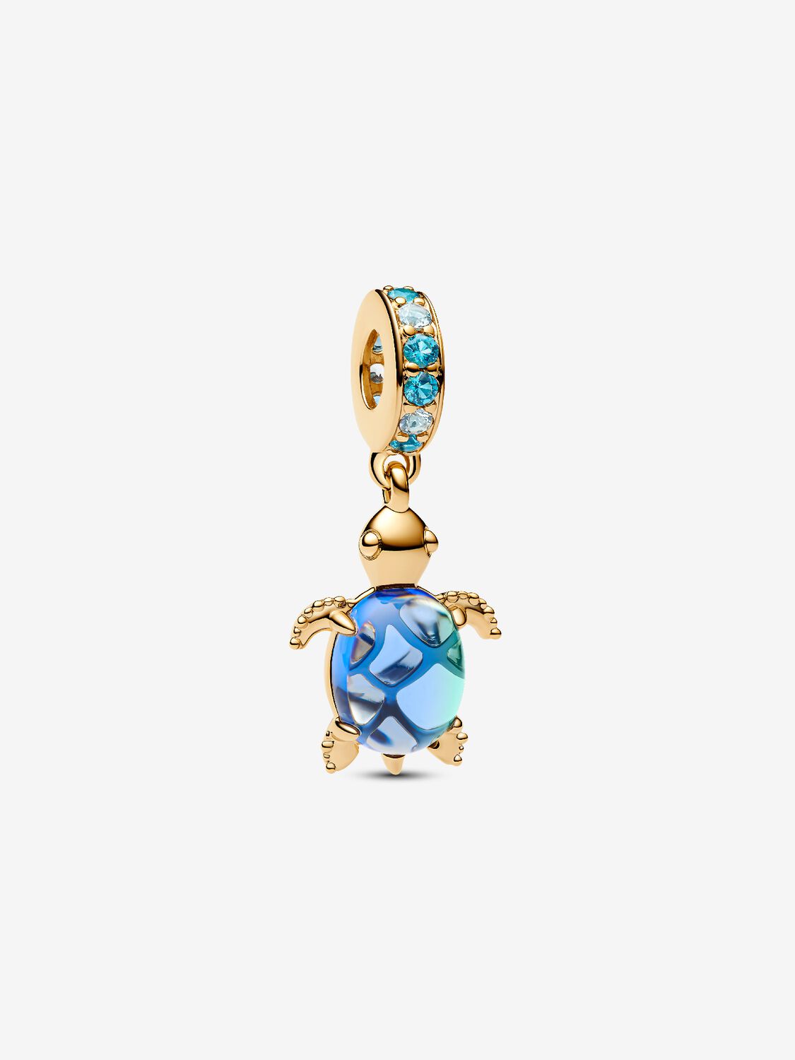 Sea Turtle Murano Glass Dangle Charm 14 Karat Vergoldung Hauptbild