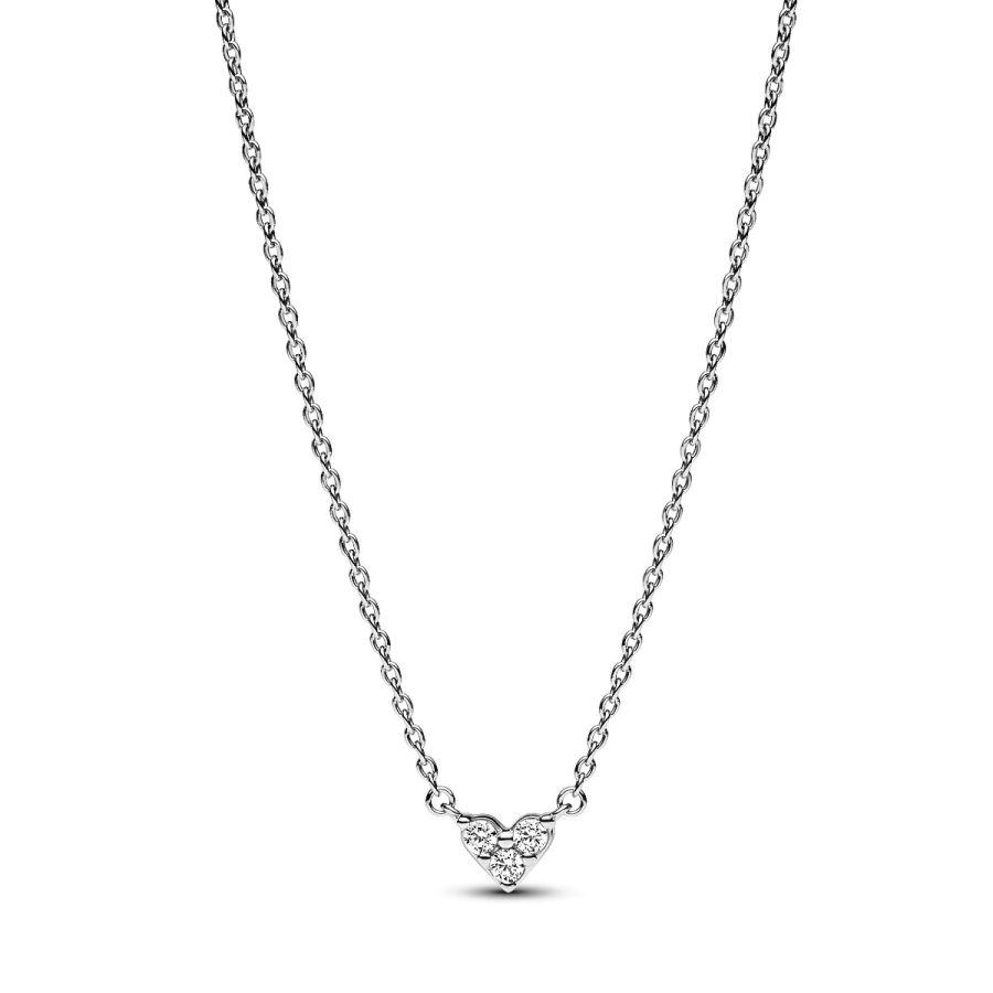 393014C01 Collier-Halskette Drei Sterne Herz Zirkonia Silber 45 cm Hauptbild