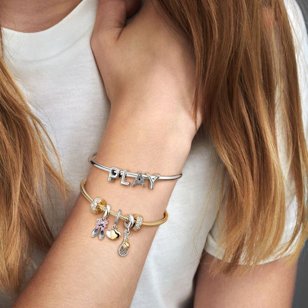 Clip-Charm Pavé Zirkonia 14k Vergoldet
