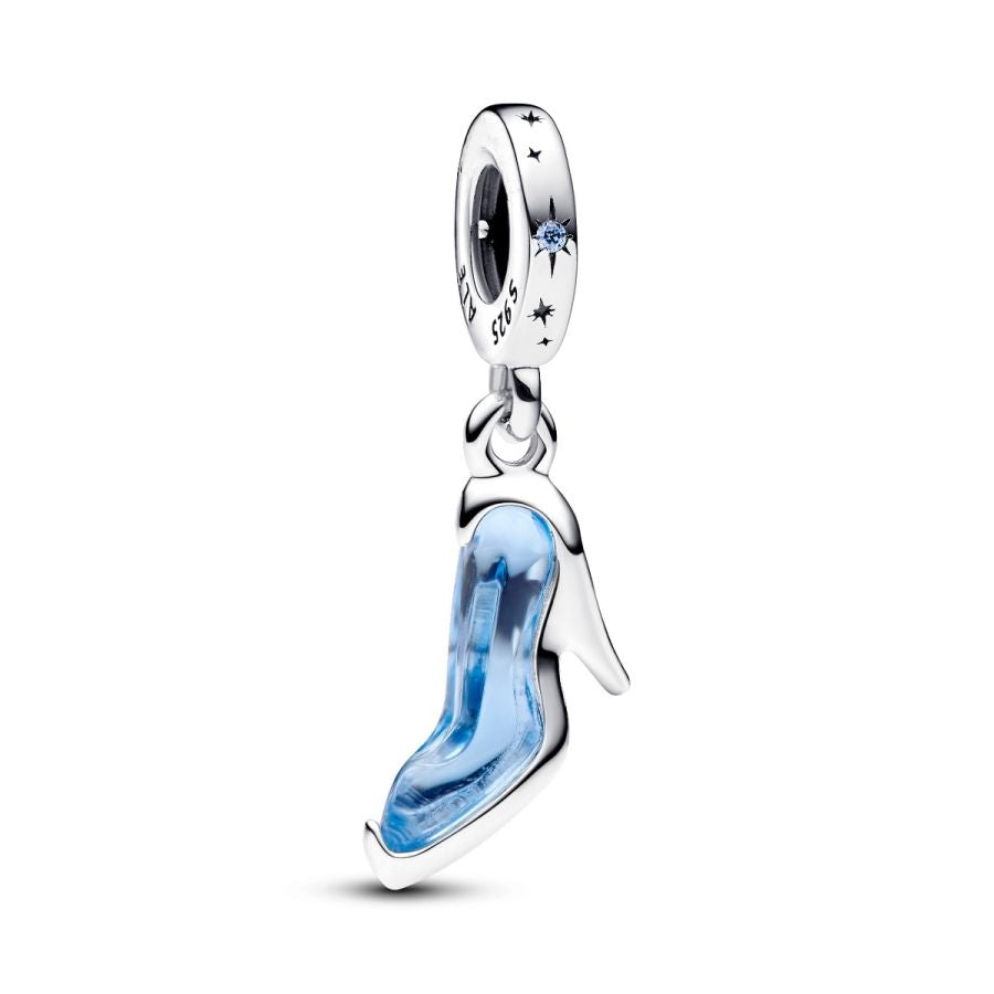 Charm-Anhänger Cinderellas Glasschuh Blau Silber Hauptbild