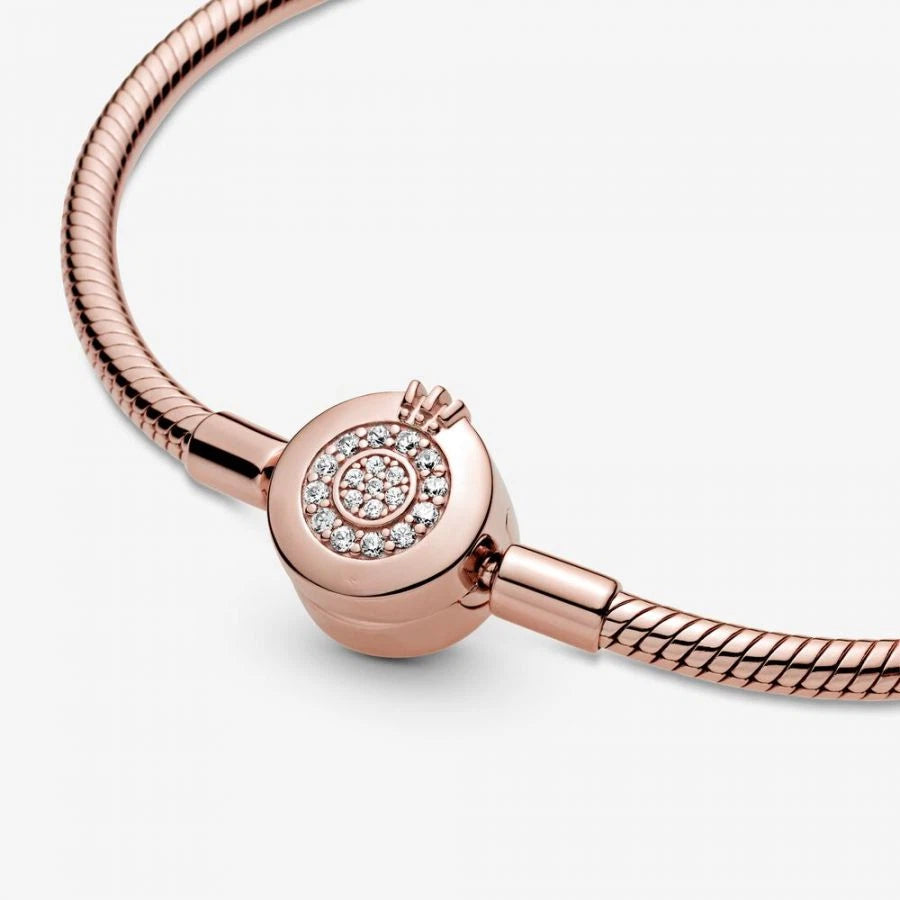Rose  Schlangen-Gliederarmband Funkelndes Crown O