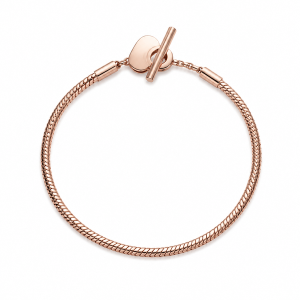Armband Moments Herz T-Verschluss 14k Rosé Vergoldet