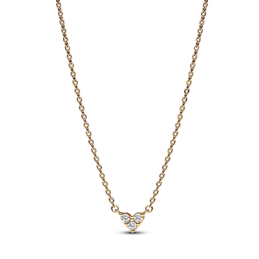 363014C01 Collier-Halskette Drei Sterne Herz Zirkonia Vergoldet Hauptbild