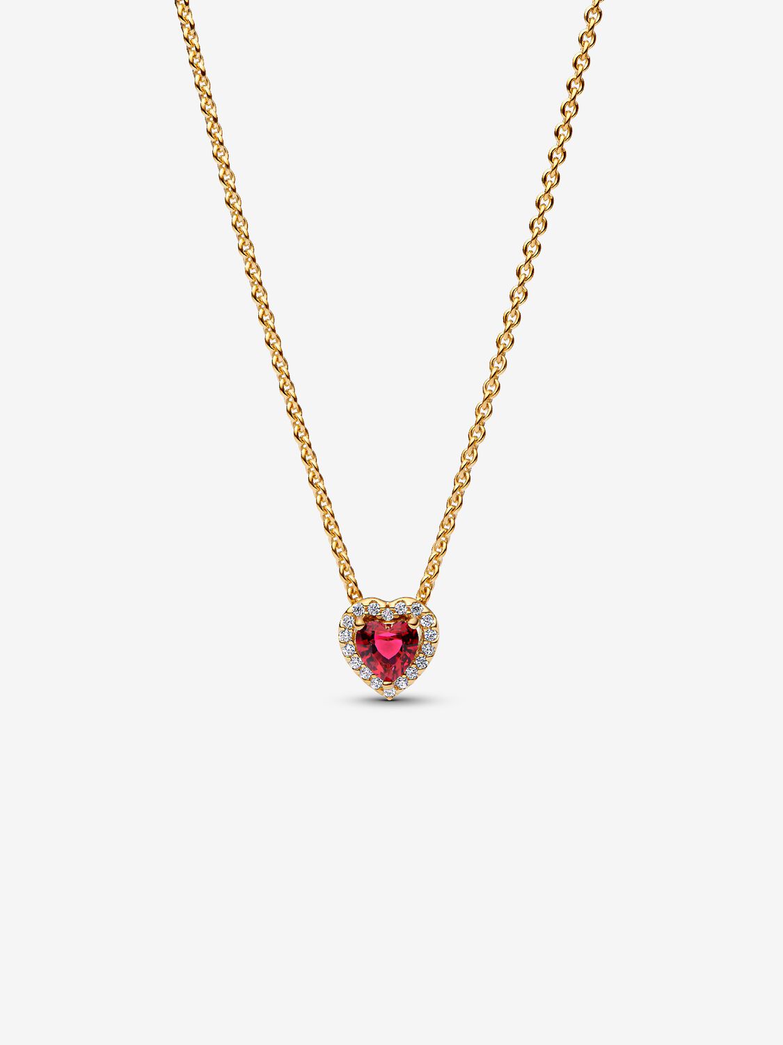 Elevated Heart Necklace 14 Karat Vergoldung