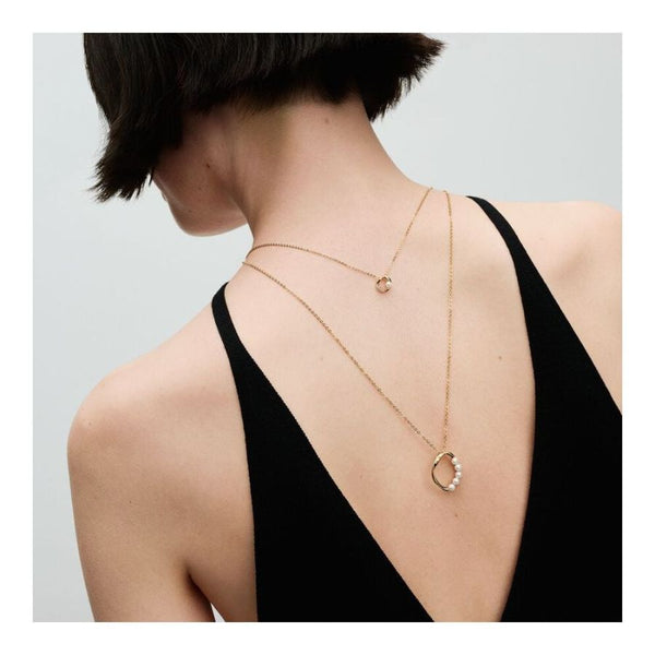 Essence Kette mit Anhänger Pavé Kreis Vergoldet 363303C01