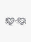Verschlungenes Herz & Schmetterling Ohrstecker Sterling-Silber