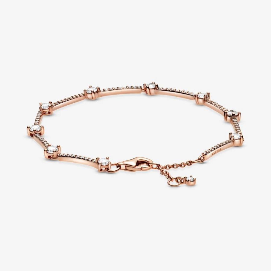 Rose  Armband Funkelnde Pavé-Stäbe