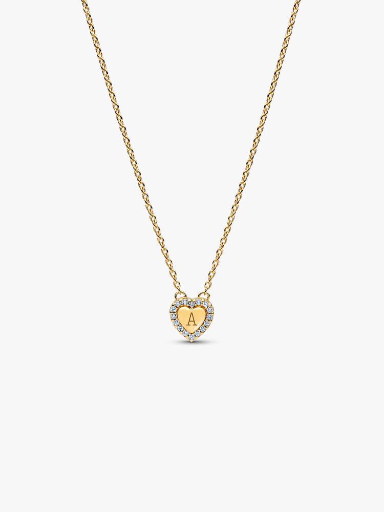 Gravierbares Herz Strahlenkranz Collier-Halskette 14 Karat Vergoldung Zweitbild