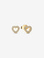 Open Heart Stud Earrings 14 Karat Vergoldung