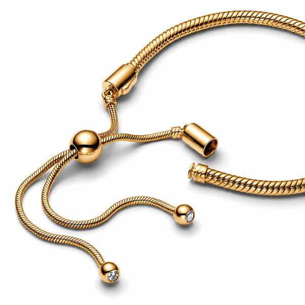 Schlangen-Gliederarmband mit Schiebeverschluss Vergoldet 563580C01