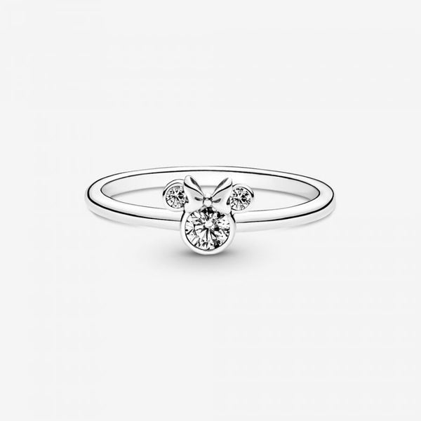 Ring Minnie Maus Funkelnder Kopf Sterling-Silber