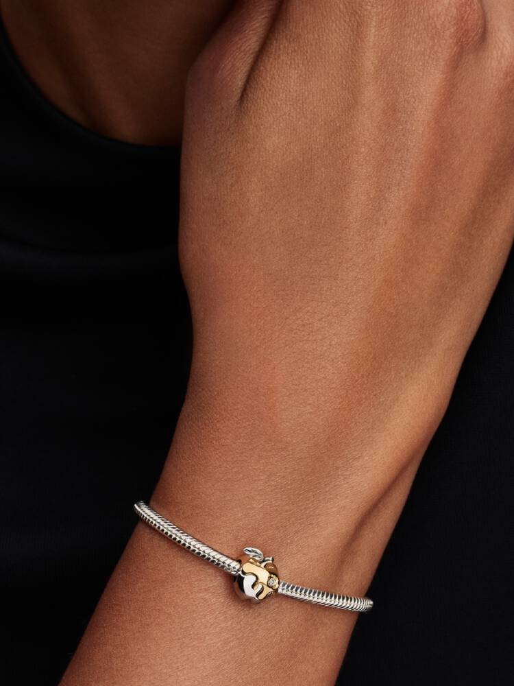Schneewittchen Vergifteter Apfel mit im Labor gezüchtetem Diamant Charm