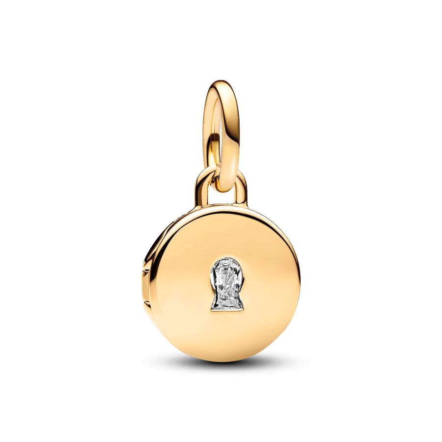 Charm-Anhänger Aufklappbar & Gravierbar Liebesmedaillon Gold Hauptbild