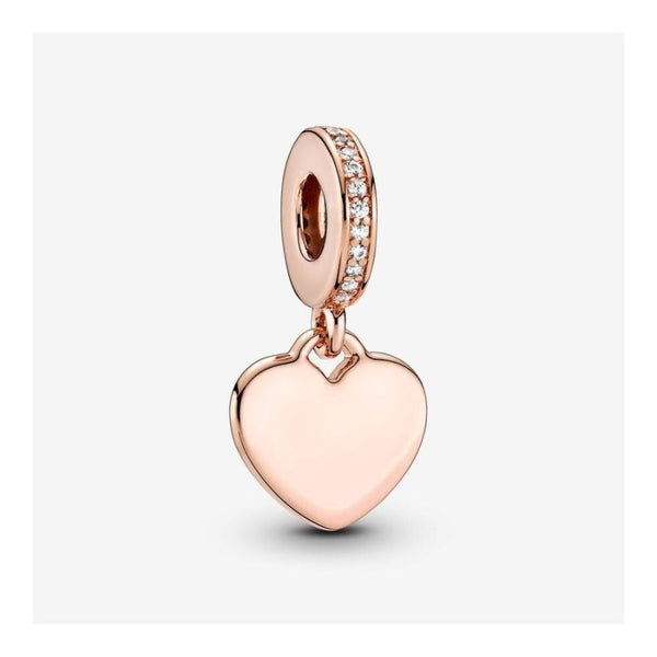 Charm-Anhänger Gravierbar Herz Sterling-Silber