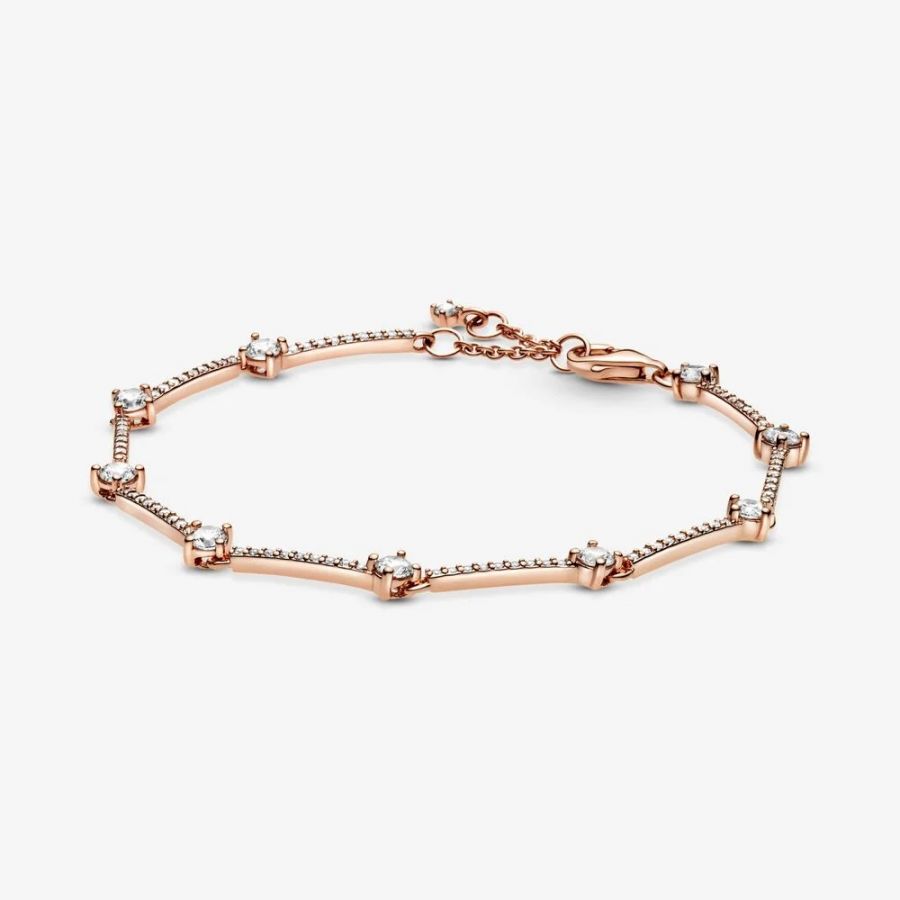 Rose  Armband Funkelnde Pavé-Stäbe Hauptbild