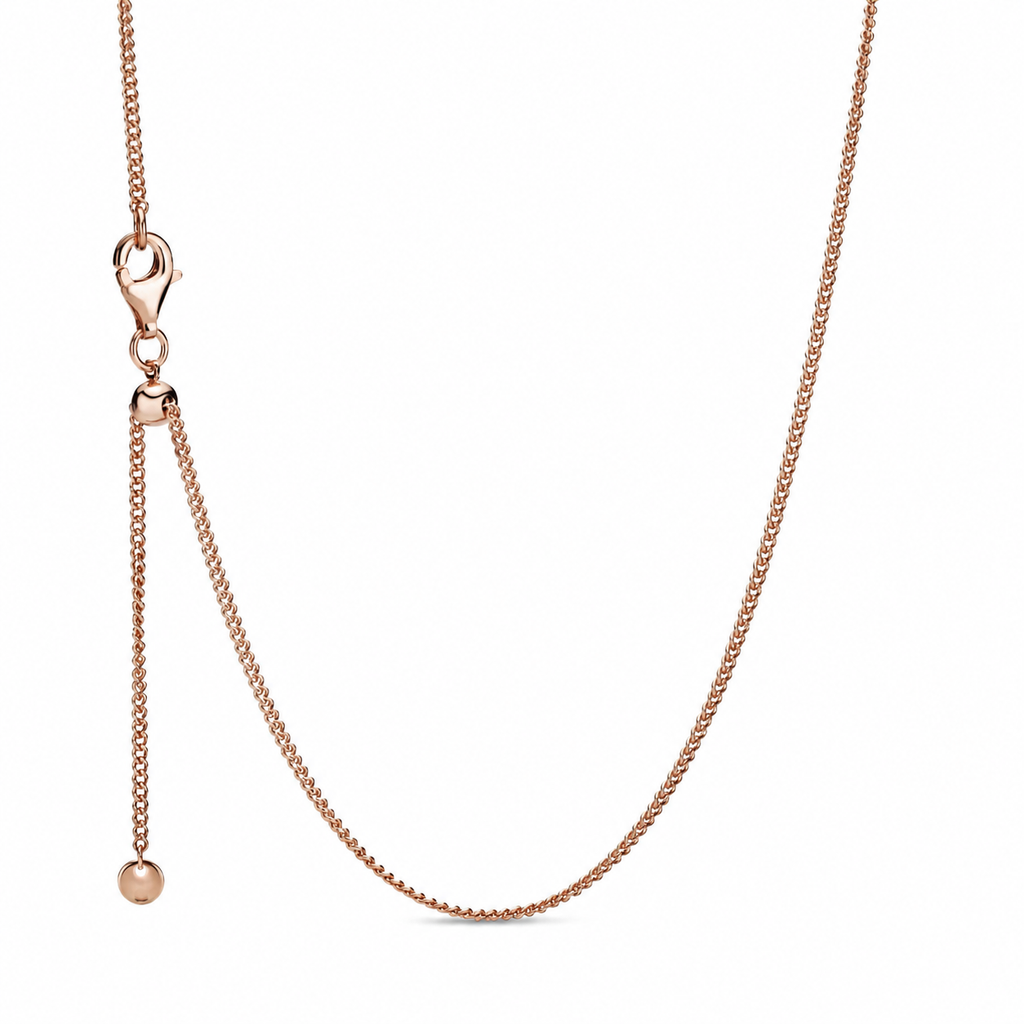 Rose 388283 Kette Curb Chain Rosé Vergoldet 60 cm