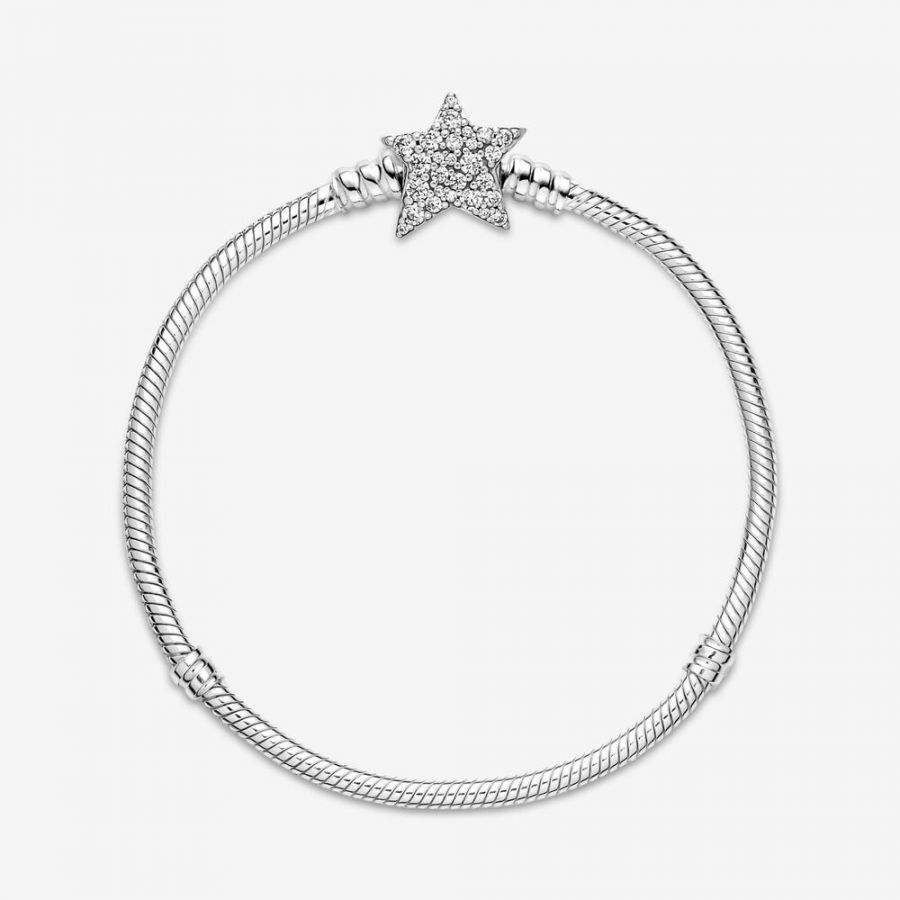 Armband Moments Asymmetrischer Stern-Verschluss Silber