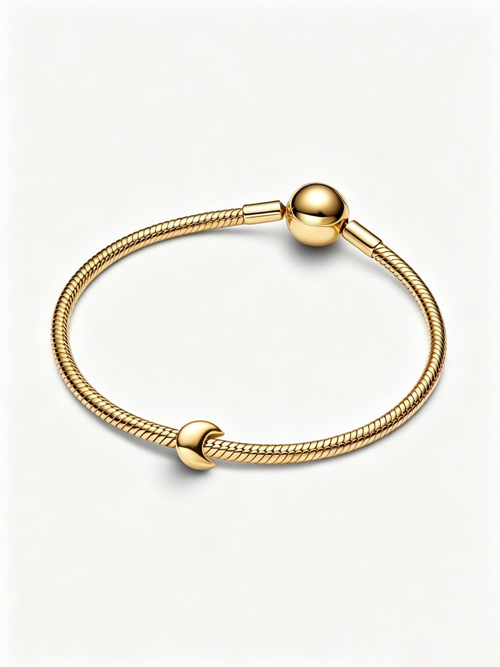 Mond Mini-Charm 14 Karat Vergoldung