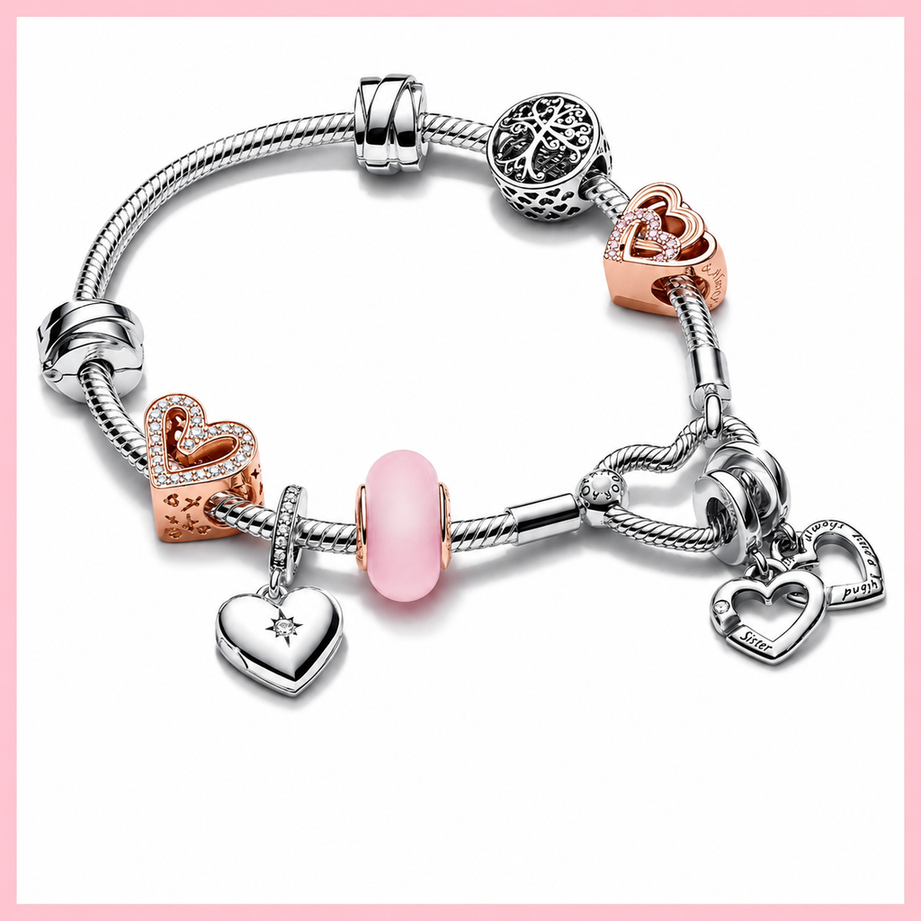 Charm-Anhänger Einkaufstasche Sterling-Silber