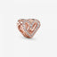Rose  Charm Funkelndes Freihand-Herz