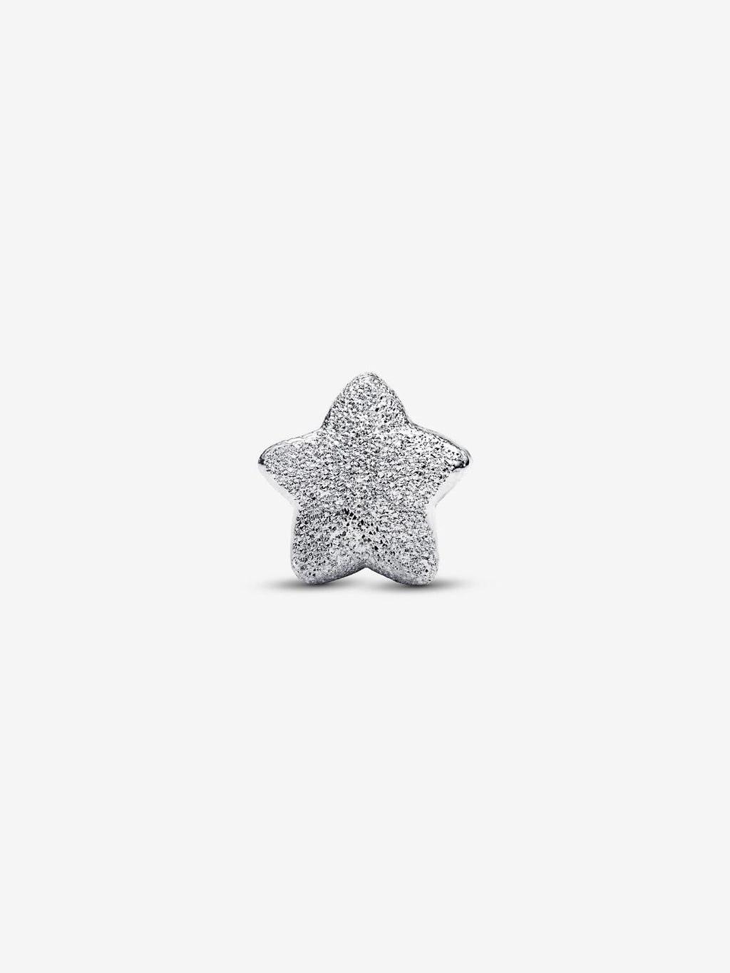 Strukturierter Stern Mini-Charm Sterling-Silber