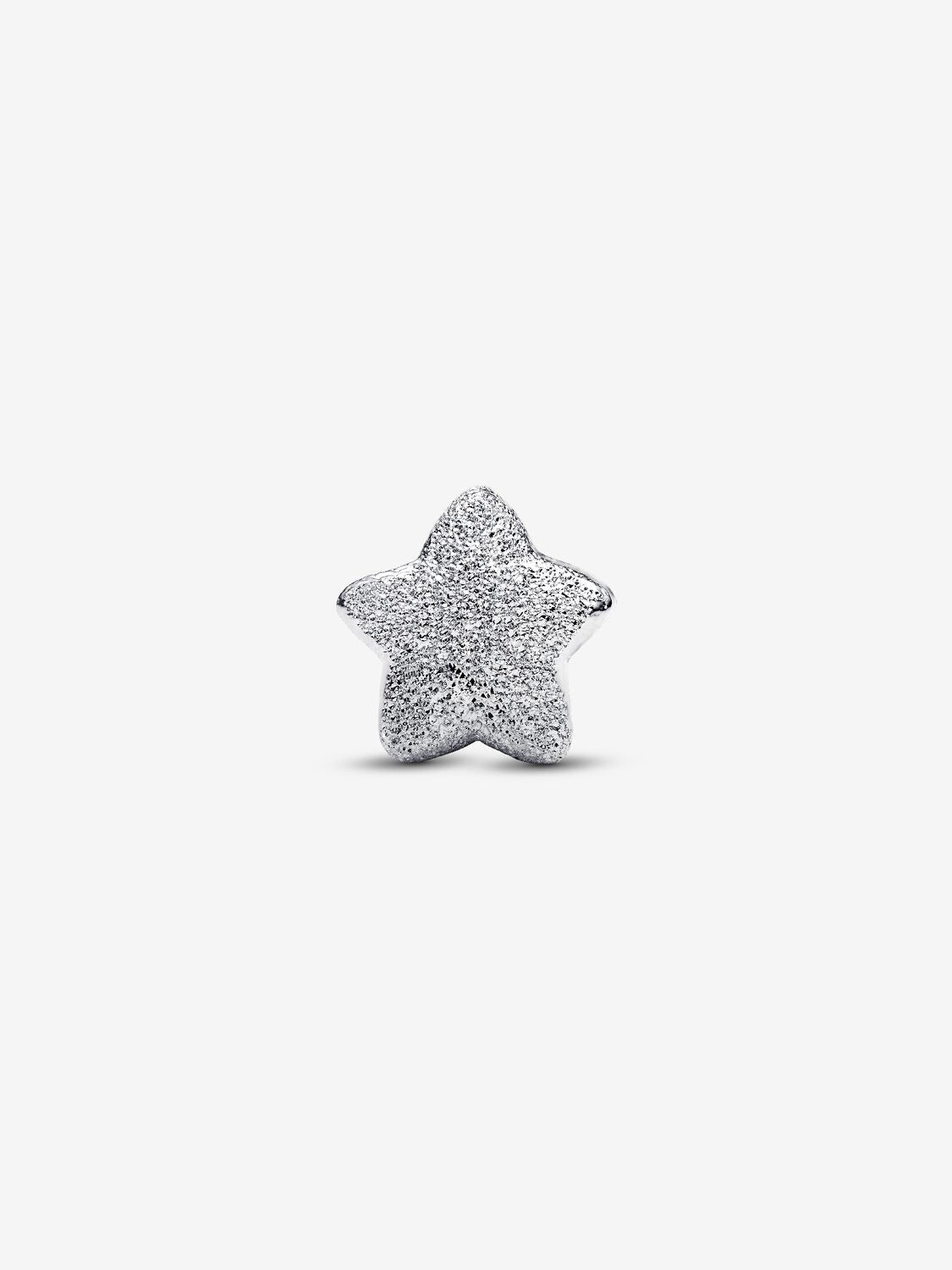 Strukturierter Stern Mini-Charm Sterling-Silber