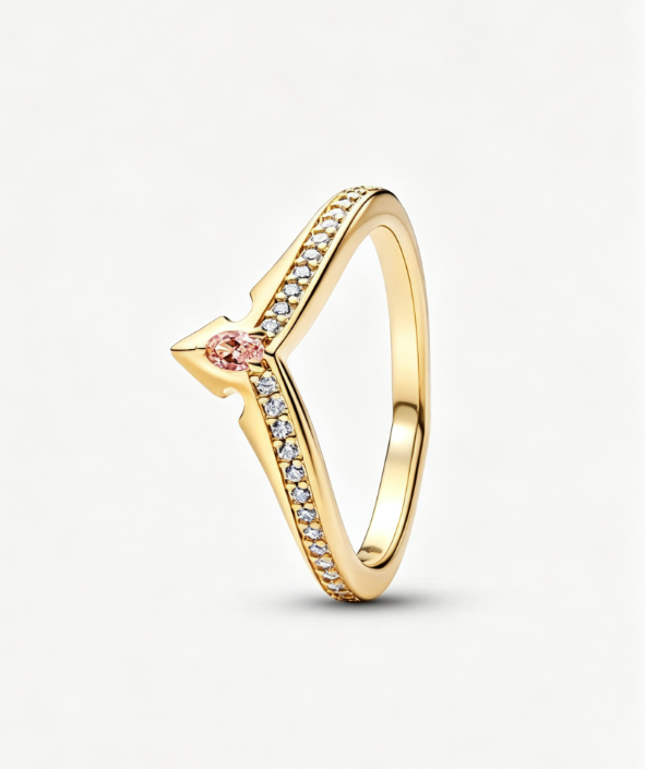 Prinzessin Aurora Diadem-Ring 14 Karat Vergoldung Hauptbild