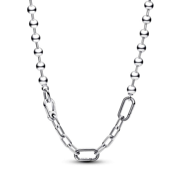 Gliederhalskette Metallperle Sterling-Silber 45 cm