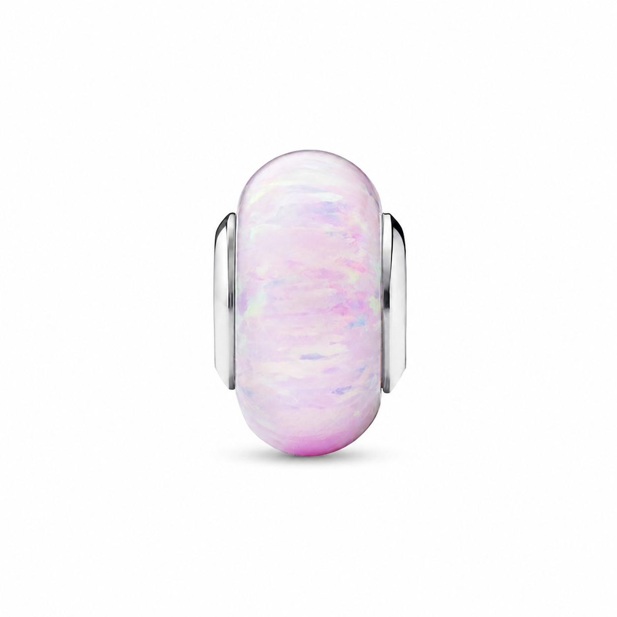 Charm Schillerndes Opal Rosafarben Silber