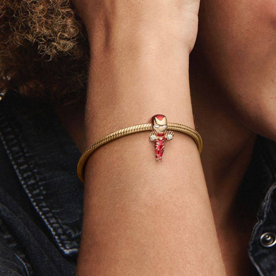 Charm The Avengers Iron Man 14k Vergoldet Zweitbild