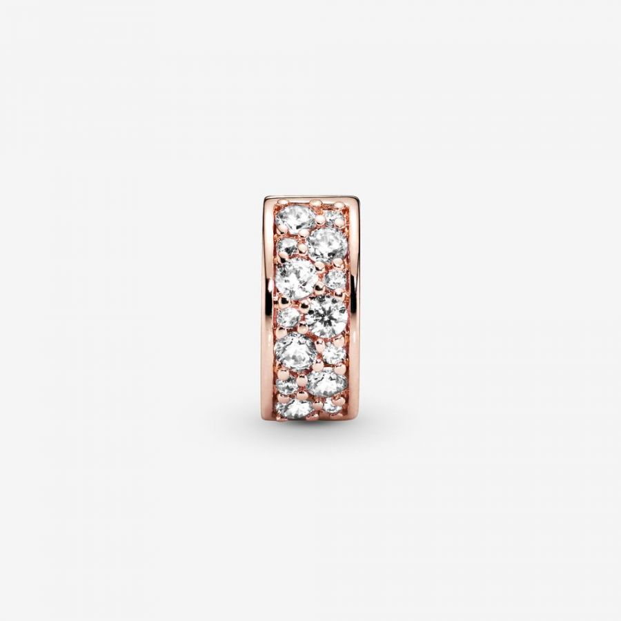 Rose  Charm Clip Pavé-Glanz Eleganz