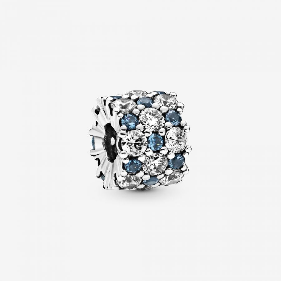 Charm Blaues Klares Funkeln Silber Hauptbild