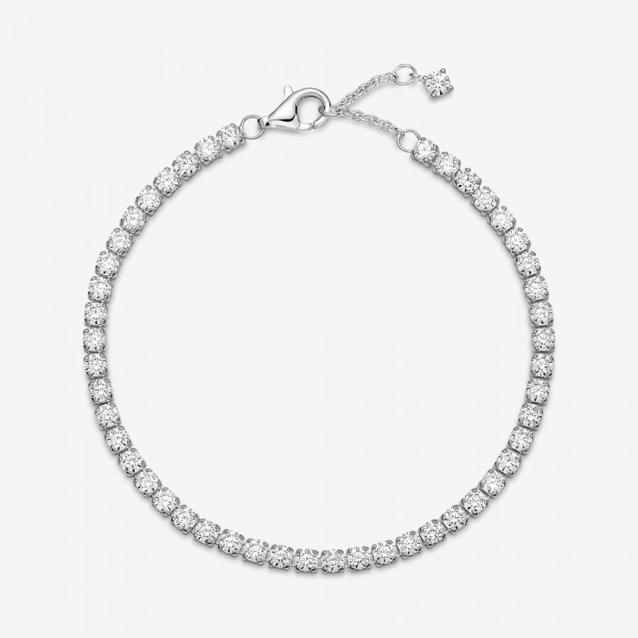 Tennisarmband Funkelnder Zirkonia Sterling-Silber