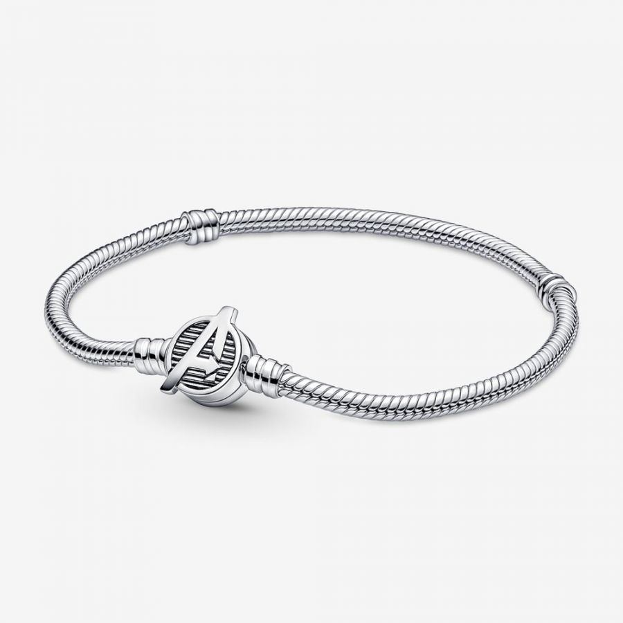 Gliederarmband The Avengers Logo-Verschluss Silber