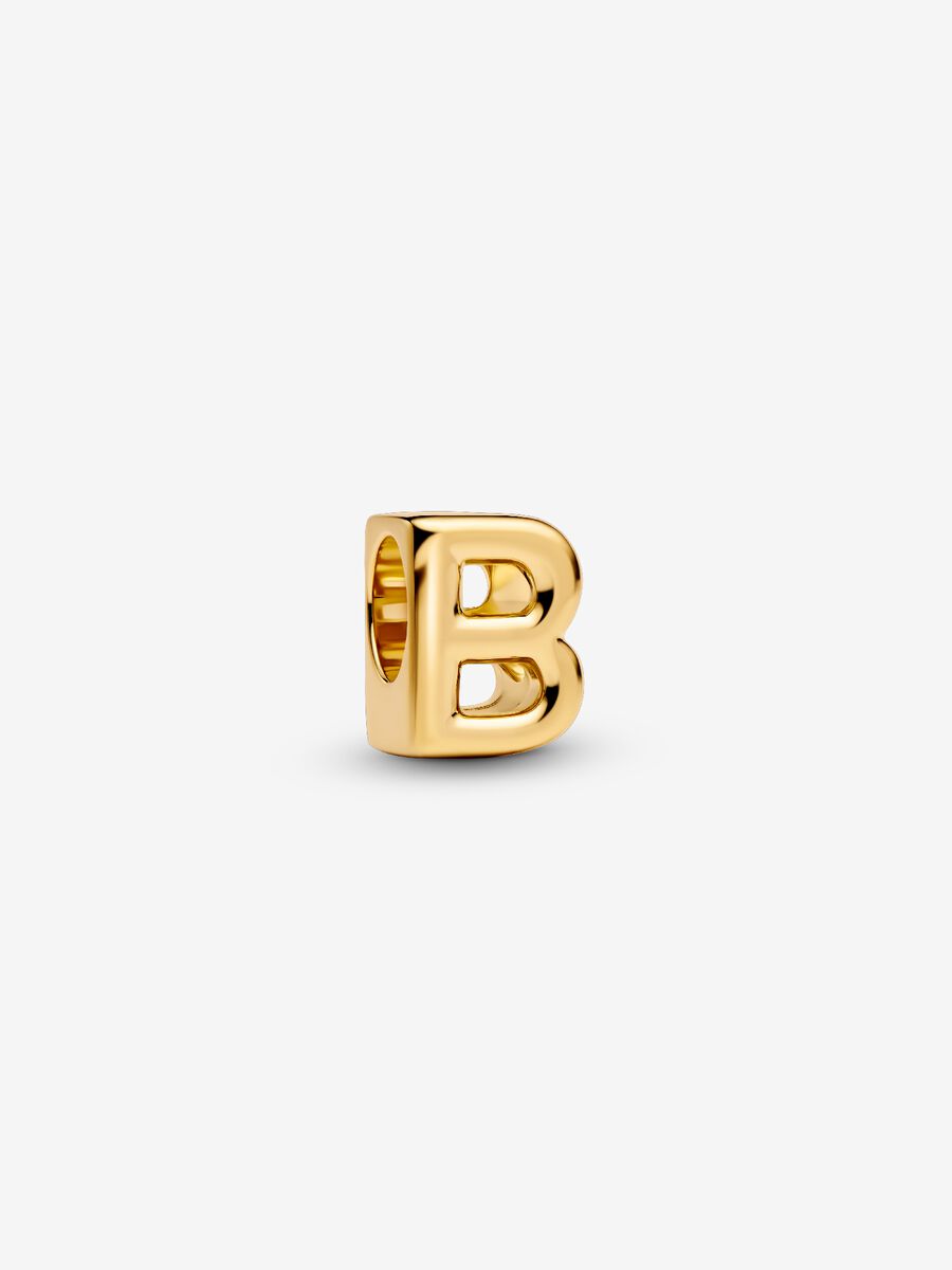 Buchstabe B Alphabet-Mini-Charm 14 Karat Vergoldung Hauptbild