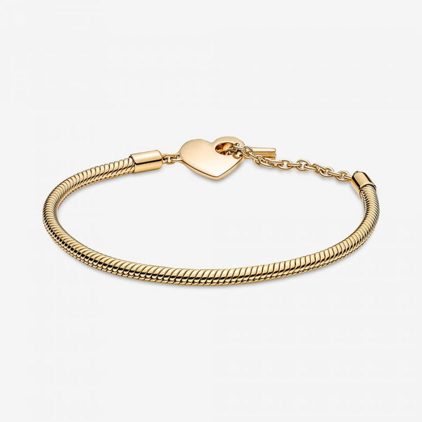 Schlangen-Gliederarmband Moments Herz T-Verschluss