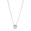 396241CZ Kette mit Anhänger Quadratischer Funkelnder Strahlenkranz
