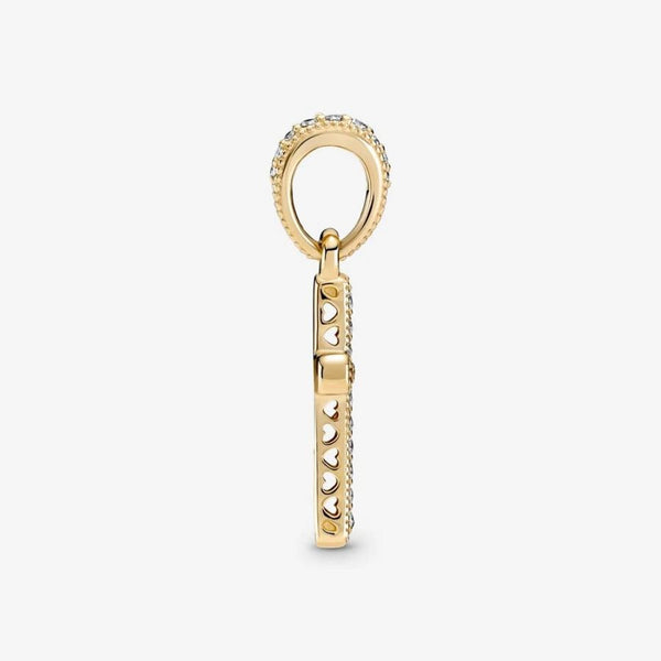 Ketten-Anhänger Funkelndes Kreuz 14k Gelbgold