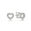 Ohrstecker Ohrringe Erobertes Herz Sterling-Silber