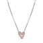 380089C01 Halskette Anhänger Funkelndes Freihand-Herz Silber 14k Rosé
