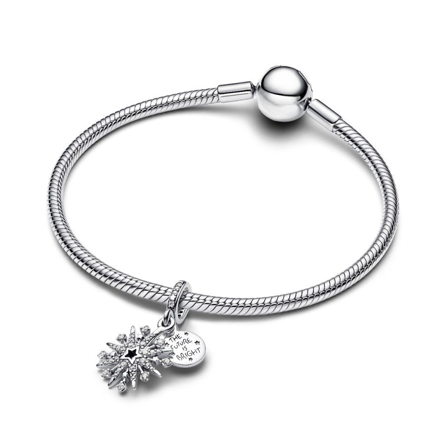Charm-Anhänger Funkelndes Feuerwerk Sterling-Silber